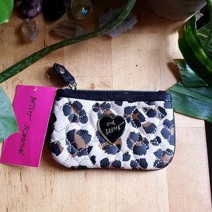 Betsey Johnson Zip Coin Purse - Cheetah